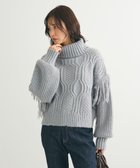 【グリーンパークス/Green Parks】の・swing by フリンジタートルニット Gray|ID: prp329100004534239 ipo3291000000032045536