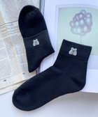 【ウィゴー/WEGO】のアニマルプリントショートソックス ブラック|ID: prp329100004534264 ipo3291000000032570009