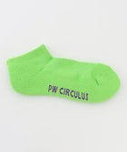 【ピーダブリュサーキュラス/PW CIRCULUS】の【WOMEN】【土踏まずをサポート】ロゴ ショートソックス ライム|ID: prp329100004534290 ipo3291000000032211527