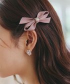 【ティアクラッセ/Tiaclasse】の【2TYPE/ゴム&クリップ】レザーリボンヘアアクセサリー クリップ:ピンク|ID: prp329100004534305 ipo3291000000032045808