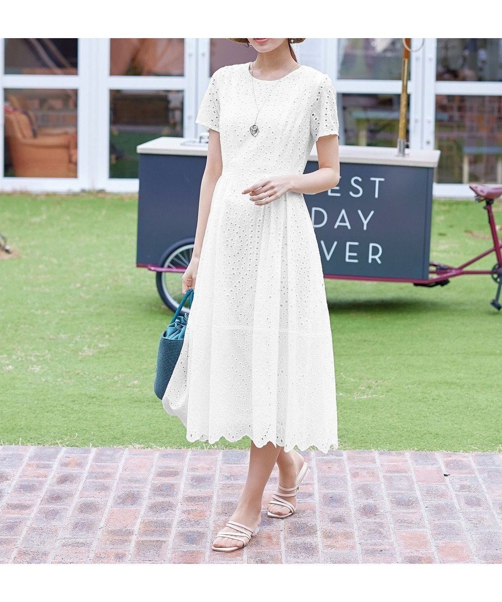 【ティアクラッセ/Tiaclasse】の【洗える】パンチングレーススカラップワンピース 人気、トレンドファッション・服の通販 founy(ファニー) ファッション Fashion レディースファッション Fashion for Women ワンピース Dresses アクセサリー Fashion Accessories カーディガン Cardigan, Knitwear スカラップ Scallop, Scalloped Edge チュニック Tunic, Long Top フレア Flare, Flared ポケット Pocket, Pocket Detail レース Lace, Lace Fabric 再入荷 Restock / Back in Stock 夏 Summer 新作・新入荷 New Arrivals / New In 春 Spring S/S・春夏 SS, Spring/Summer, Warm Season 洗える Machine Washable other-1|ID: prp329100004534345 ipo3291000000034410981