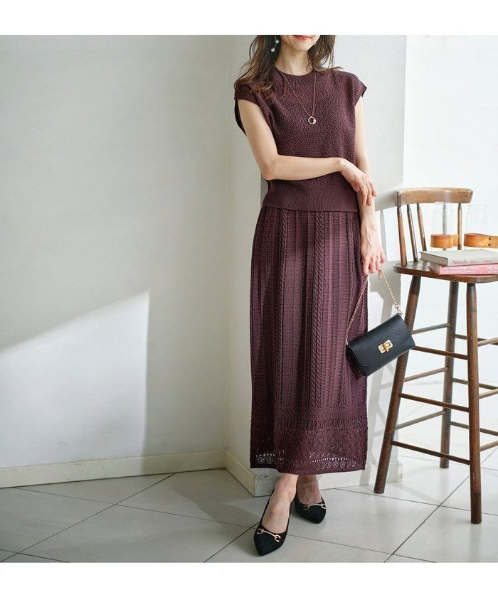 【エニィ スィス/any SiS】の【2点セット】ニット セットアップ インテリア・キッズ・メンズ・レディースファッション・服の通販 founy(ファニー) https://founy.com/ ファッション Fashion レディースファッション Fashion for Women ワンピース Dresses セットアップ Set-Up, Coordinated Outfit エレガント 上品 Elegant 再入荷 Restock / Back in Stock 夏 Summer A/W・秋冬 Autumn/Winter |ID: prp329100004534355 ipo3291000000033287822