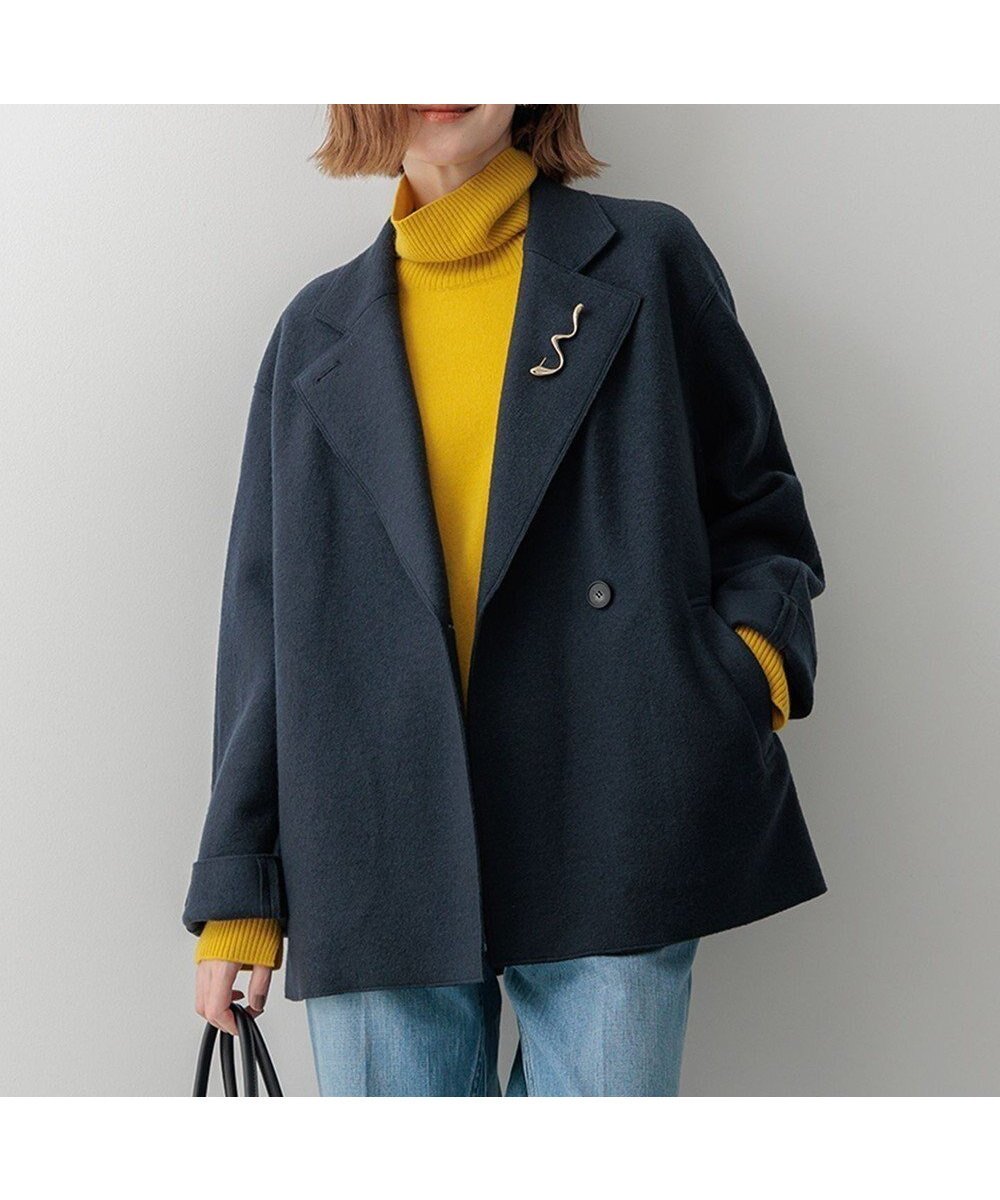 【23区/NIJYUSANKU】のコンプレストパイル ライトアウター インテリア・キッズ・メンズ・レディースファッション・服の通販 founy(ファニー) 　ファッション　Fashion　レディースファッション　WOMEN　アウター　Coat Outerwear　ジャケット　Jackets　エアリー　Airy　クラシカル　Classical　ジャケット　Jacket　ジャージー　Jersey　トレンチ　Trench　トレンド　Trend　バランス　Balance　ボトム　Bottom　ループ　Loop　A/W・秋冬　Aw・Autumn/Winter・Fw・Fall-Winter　冬　Winter　2024年　2024　ビジネス 仕事 通勤　Business　2024-2025秋冬・A/W　Aw/Autumn/Winter/Fw/Fall/2024-2025　ダルブルー系|ID: prp329100004534375 ipo3291000000032046082