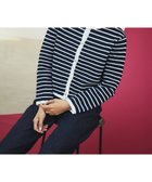 【23区/NIJYUSANKU】の【Oggi3月号掲載/洗える】ブークレコットン ニットジャケット ネイビー×オフ|ID: prp329100004534387 ipo3291000000032129530
