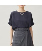 【自由区/JIYU-KU】の【カタログ掲載・洗える】ラスティックメッシュドルマンスリーブ Tブラウス ネイビー|ID: prp329100004534437 ipo3291000000032091665