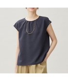 【自由区/JIYU-KU】の【洗える】ラスティックメッシュバックボウタイ ブラウス ネイビー|ID: prp329100004534439 ipo3291000000032730324