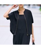 【23区/NIJYUSANKU】の【一部店舗限定/吸水速乾/UVカット/接触冷感】ストレッチジョーゼット フレンチスリーブ ブルゾン ネイビー系|ID: prp329100004534444 ipo3291000000032605365