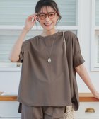 【ティアクラッセ/Tiaclasse】の【接触冷感・洗える】イージーカットソードルマントップス ブラウン|ID: prp329100004534471 ipo3291000000032046468