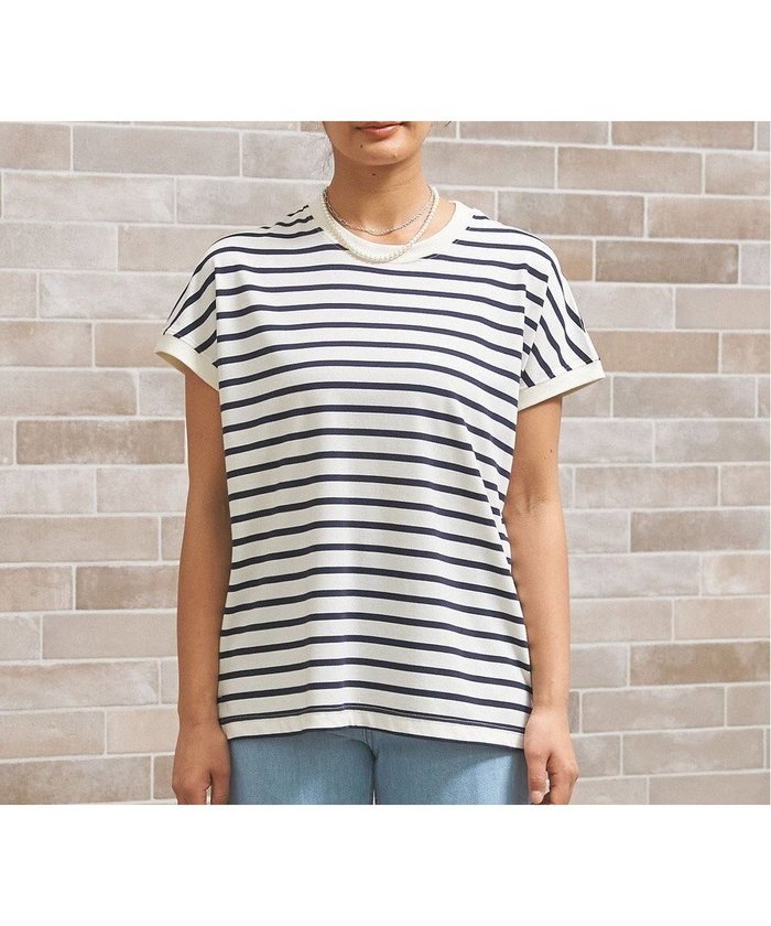 【ジェイプレスヨークストリート/J.PRESS YORK STREET】の【WOMEN】ボーダーキャップスリーブ Tシャツ インテリア・キッズ・メンズ・レディースファッション・服の通販 founy(ファニー) https://founy.com/ ファッション Fashion レディースファッション Ladies' Fashion Online トップス・カットソー Tops/Tshirt シャツ/ブラウス Shirts/Blouses ロング / Tシャツ T-Shirts カットソー Cut and Sewn アクセサリー Accessories 春 Spring カットソー Cut And Sew キャップ Cap サンダル Sandals シンプル Simple スニーカー Sneakers スラックス Slacks スリーブ Sleeve デニム Denim ネックレス Necklace バランス Balance バングル Bangle ボトム Bottom S/S・春夏 Ss・Spring/Summer おすすめ Recommend 夏 Summer |ID: prp329100004534483 ipo3291000000032080560