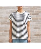 【ジェイプレスヨークストリート/J.PRESS YORK STREET】の【WOMEN】ボーダーキャップスリーブ Tシャツ ネイビー系1|ID: prp329100004534483 ipo3291000000032080563