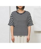【ジェイプレスヨークストリート/J.PRESS YORK STREET】の【WOMEN】ボーダードルマン Tシャツ ブラック系1|ID: prp329100004534486 ipo3291000000032584659