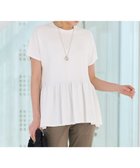 【自由区/JIYU-KU】の【XSサイズ~/洗える】クレープストレッチペプラム ニット アイボリー系|ID: prp329100004534504 ipo3291000000032046608