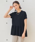 【自由区/JIYU-KU】の【XSサイズ~/洗える】クレープストレッチペプラム ニット ネイビー系|ID: prp329100004534504 ipo3291000000032046610