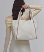 【トプカピ/TOPKAPI】の【TREASURE TOPKAPI】ソフトシュリンク テープハンドル A4 トート バッグ ホワイト|ID: prp329100004534517 ipo3291000000032046655