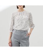 【ジェイ プレス/J.PRESS】の【洗える】スパンローンフラワープリント クルーネック ブラウス オフベース系|ID: prp329100004535145 ipo3291000000032651845