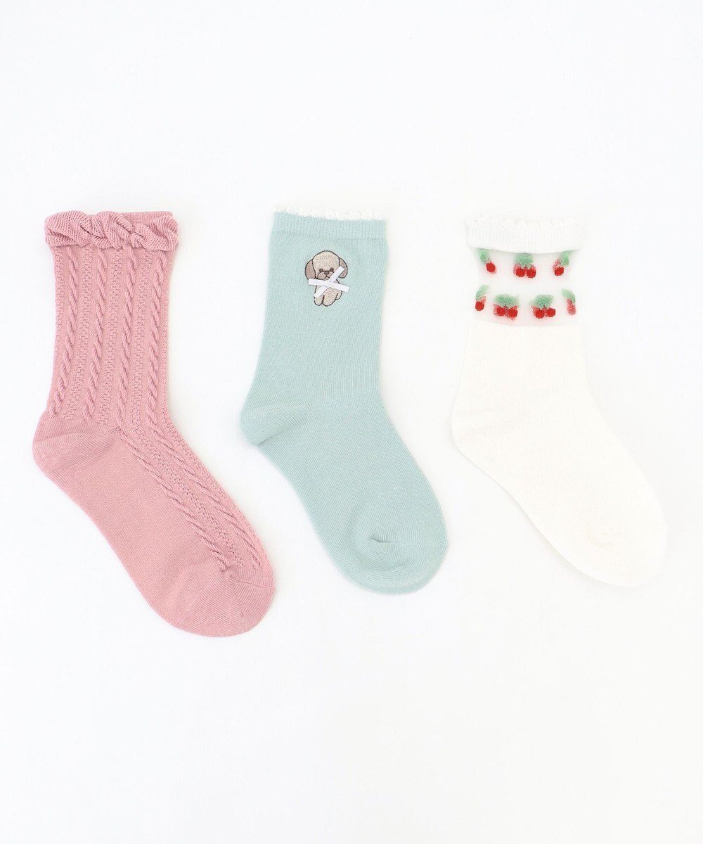 【エニファム/any FAM / KIDS】の【3点セット】ソックス (イヌ チェリー) 人気、トレンドファッション・服の通販 founy(ファニー) 　ファッション　Fashion　キッズファッション　KIDS　ガーリー　Girly　スマホ　Smartphone　ソックス　Socks　チェリー　Cherry　リボン　Ribbon　人気　Popularity　再入荷　Restock/Back In Stock/Re Arrival　無地　Plain Color　 other-1|ID: prp329100004535157 ipo3291000000032049871