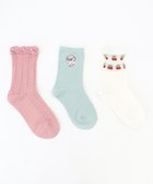 【エニファム/any FAM / KIDS】の【3点セット】ソックス (イヌ チェリー) ライトグリーン系|ID: prp329100004535157 ipo3291000000032049872