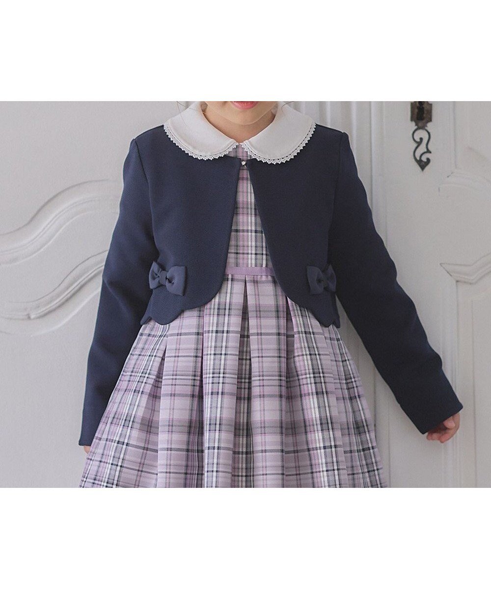 【エニファム/any FAM / KIDS】のグログラン リボン ジャケット インテリア・キッズ・メンズ・レディースファッション・服の通販 founy(ファニー) 　ファッション　Fashion　キッズファッション　KIDS　アウター　Coat Outerwear /Kids　春　Spring　洗える　Washable　グログラン　Grosgrain　ショート　Short　ジャケット　Jacket　スカラップ　Scalloped　定番　Standard　人気　Popularity　ボレロ　Bolero　ポケット　Pocket　リボン　Ribbon　レース　Race　S/S・春夏　Ss・Spring/Summer　夏　Summer　エレガント 上品　Elegant　セレモニー　Ceremony　ネイビー|ID: prp329100004535171 ipo3291000000032049943