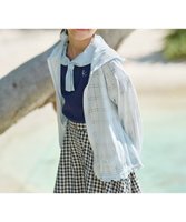 【組曲 / KIDS/KUMIKYOKU】の【110-140㎝】【UVケア】オパールチェック パーカー 人気、トレンドファッション・服の通販 founy(ファニー) ファッション Fashion キッズファッション KIDS トップス・カットソー Tops/Tees/Kids カットソー Cut And Sew シャーリング Shirring チェック Check パーカー Hoodie プリント Print 夏 Summer 春 Spring S/S・春夏 Ss・Spring/Summer |ID:prp329100004535174