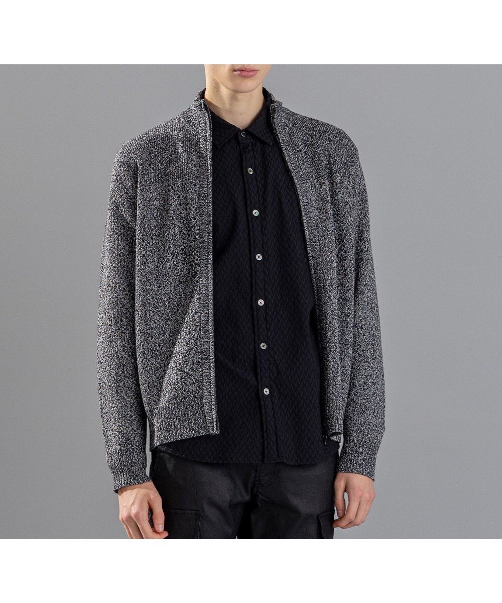 【ジョゼフ オム/JOSEPH HOMME / MEN】のシルクバルキーハニカム ジップアップニット インテリア・キッズ・メンズ・レディースファッション・服の通販 founy(ファニー) 　ファッション　Fashion　メンズファッション　MEN　トップス・カットソー　Tops/Tshirt/Men　ニット　Knit Tops　アクリル　Acrylic　シルク　Silk　シンプル　Simple　セーター　Sweater　フィット　Fit　ブロッキング　Blocking　メランジ　Melange　ヨーク　Yoke　レギュラー　Regular　夏　Summer　春　Spring　S/S・春夏　Ss・Spring/Summer　ブラック系|ID: prp329100004535177 ipo3291000000032336031