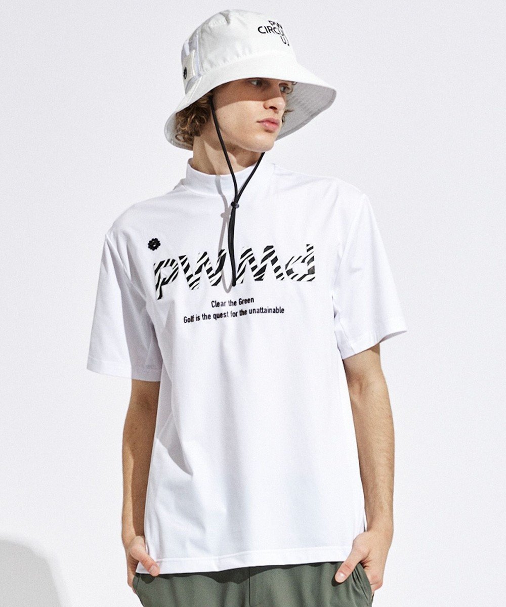 【ピーダブリュサーキュラス/PW CIRCULUS / MEN】の【UVカット / 吸水速乾 / 伸縮性抜群】【MEN】メッシュポケットモック インテリア・キッズ・メンズ・レディースファッション・服の通販 founy(ファニー) 　ファッション　Fashion　メンズファッション　Fashion for Men　トップス・カットソー　Cut & Sew Tops　メンズシャツ　Shirts　カットソー　Cut and Sewn Top　クール　Cool, Chic　ゴルフ　Golf　ストレッチ　Stretch, Stretchy Fabric　プリント　Print, Printed Pattern　ポケット　Pocket, Pocket Detail　メッシュ　Mesh, Net Fabric　モックネック　Mock Neck, Short Turtleneck　吸水　Absorbent, Quick-Dry　夏　Summer　春　Spring　S/S・春夏　SS, Spring/Summer, Warm Season　透かし　Cut-Out, Lacework　ホワイト系|ID: prp329100004535182 ipo3291000000035229725