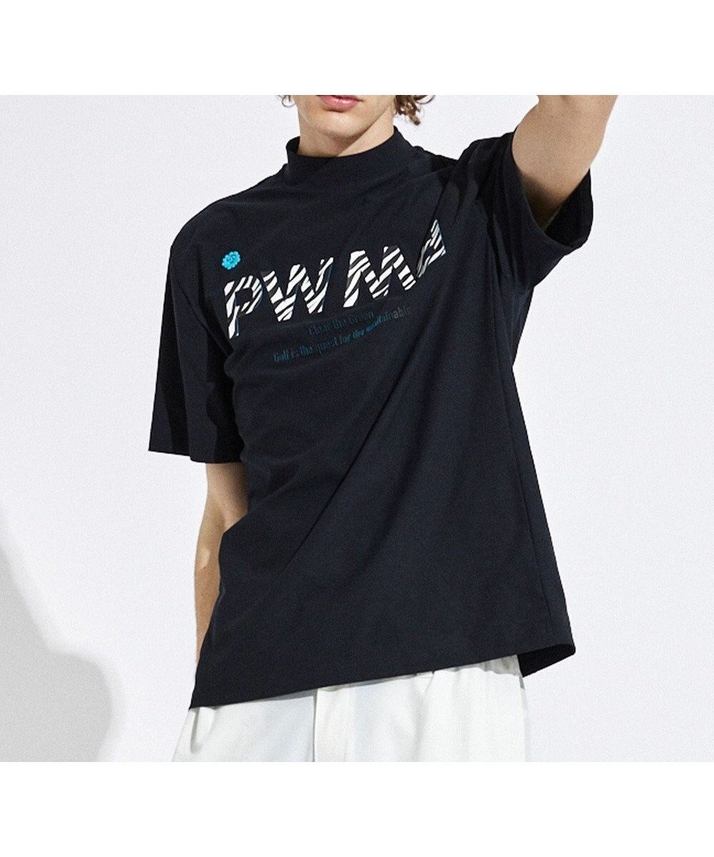 【ピーダブリュサーキュラス/PW CIRCULUS / MEN】の【UVカット / 吸水速乾 / 伸縮性抜群】【MEN】メッシュポケットモック インテリア・キッズ・メンズ・レディースファッション・服の通販 founy(ファニー) 　ファッション　Fashion　メンズファッション　Fashion for Men　トップス・カットソー　Cut & Sew Tops　メンズシャツ　Shirts　カットソー　Cut and Sewn Top　クール　Cool, Chic　ゴルフ　Golf　ストレッチ　Stretch, Stretchy Fabric　プリント　Print, Printed Pattern　ポケット　Pocket, Pocket Detail　メッシュ　Mesh, Net Fabric　モックネック　Mock Neck, Short Turtleneck　吸水　Absorbent, Quick-Dry　夏　Summer　春　Spring　S/S・春夏　SS, Spring/Summer, Warm Season　透かし　Cut-Out, Lacework　ブラック系|ID: prp329100004535182 ipo3291000000035229726