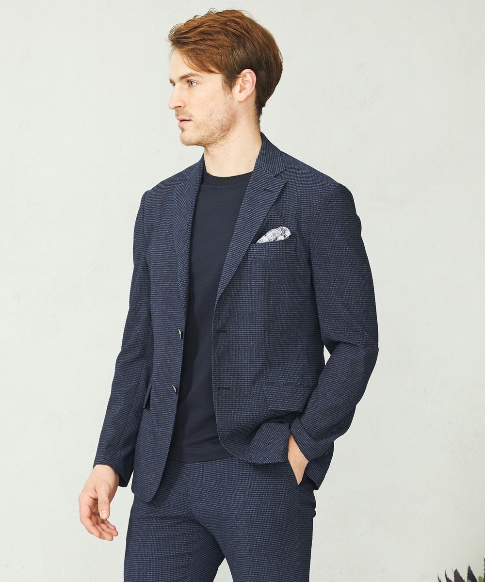 【ジョセフ アブード/JOSEPH ABBOUD / MEN】の【驚きの多機能】】ドライサッカージャケット インテリア・キッズ・メンズ・レディースファッション・服の通販 founy(ファニー) 　ファッション　Fashion　メンズファッション　Men's Style Online　アウター　Coats Outerwear/Men　テーラードジャケット　Tailored Jackets　ウォッシャブル　Washable　春　Spring　抗菌　Antibacterial　ジャケット　Jacket　ストレッチ　Stretch　セットアップ　Set Up　チェック　Check　ドレープ　Drape　プリント　Print　ポケット　Pocket　メランジ　Melange　S/S・春夏　Ss・Spring/Summer　夏　Summer　ネイビー系7|ID: prp329100004535191 ipo3291000000032675234