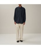 【エイトン/ATON】のSUVIN BROAD ウォッシュドシャツ - UNISEX NAVY|ID: prp329100004535198 ipo3291000000032050095