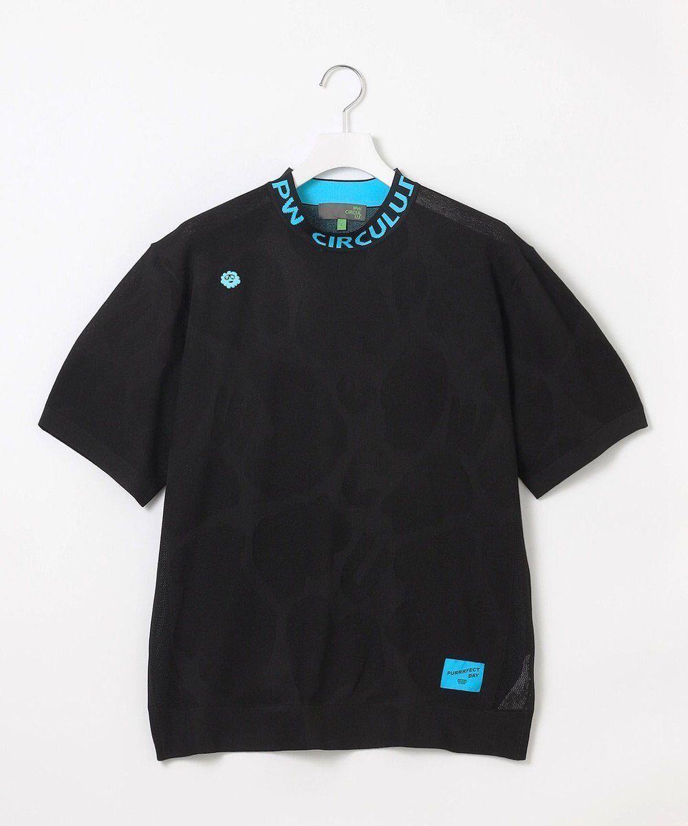 【ピーダブリュサーキュラス/PW CIRCULUS / MEN】の【手洗い可能】【MEN】アニマルドットニットモック ゴルフ インテリア・キッズ・メンズ・レディースファッション・服の通販 founy(ファニー) 　ファッション　Fashion　メンズファッション　Fashion for Men　トップス・カットソー　Cut & Sew Tops　ニット・セーター / 定番トップス　Knit Tops & Sweaters　アニマル　Animal Print　オレンジ　Orange　春　Spring　軽量　Lightweight, Ultra Light　セーター　Sweater, Knitwear　パープル　Purple, Violet　プリント　Print, Printed Pattern　モチーフ　Motif, Design Theme　S/S・春夏　SS, Spring/Summer, Warm Season　夏　Summer　2024年　2024　2024春夏・S/S　Spring/Summer 2024 SS24　ゴルフ　Golf　2025年　2025　2025春夏・S/S　Spring/Summer 2025 SS25　ブラック系|ID: prp329100004535200 ipo3291000000034322132