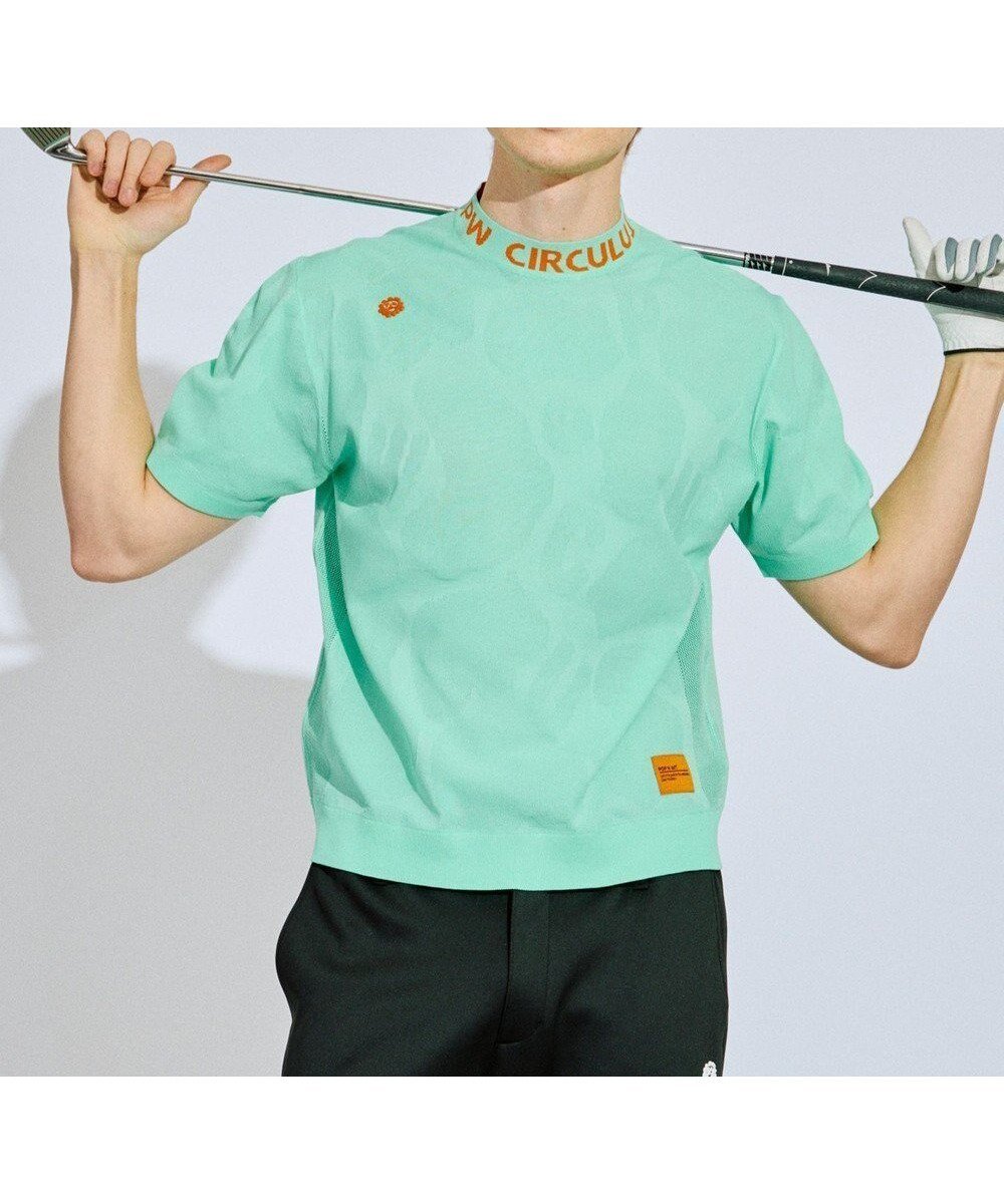 【ピーダブリュサーキュラス/PW CIRCULUS / MEN】の【手洗い可能】【MEN】アニマルドットニットモック ゴルフ インテリア・キッズ・メンズ・レディースファッション・服の通販 founy(ファニー) 　ファッション　Fashion　メンズファッション　Fashion for Men　トップス・カットソー　Cut & Sew Tops　ニット・セーター / 定番トップス　Knit Tops & Sweaters　アニマル　Animal Print　オレンジ　Orange　春　Spring　軽量　Lightweight, Ultra Light　セーター　Sweater, Knitwear　パープル　Purple, Violet　プリント　Print, Printed Pattern　モチーフ　Motif, Design Theme　S/S・春夏　SS, Spring/Summer, Warm Season　夏　Summer　2024年　2024　2024春夏・S/S　Spring/Summer 2024 SS24　ゴルフ　Golf　2025年　2025　2025春夏・S/S　Spring/Summer 2025 SS25　ピーコックグリーン系|ID: prp329100004535200 ipo3291000000034322133