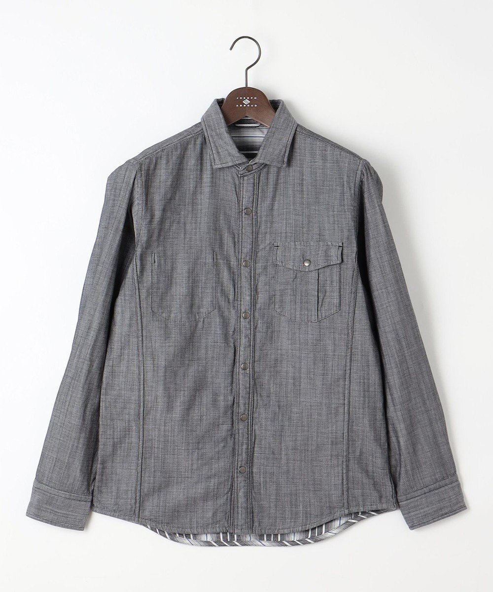 【ジョセフ アブード/JOSEPH ABBOUD / MEN】の【2WAY】リバーシブル シャツ 人気、トレンドファッション・服の通販 founy(ファニー) 　ファッション　Fashion　メンズファッション　Fashion for Men　トップス・カットソー　Cut & Sew Tops　メンズシャツ　Shirts　シャンブレー　Chambray, Denim-Like Fabric　ストライプ　Stripe, Striped Pattern　ドット　Polka Dot, Dot Pattern　パターン　Pattern, Design Print　リバーシブル　Reversible, Two-Sided　ワイヤー　Wire, Wired Bra　夏　Summer　定番　Standard, Basic Item　春　Spring　S/S・春夏　SS, Spring/Summer, Warm Season　無地　Plain, Solid Color　 other-1|ID: prp329100004535206 ipo3291000000034188319