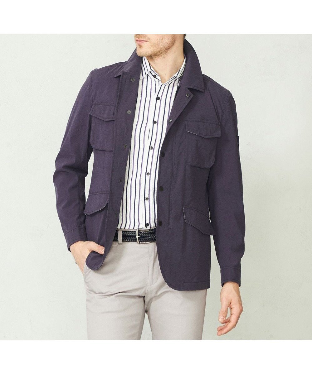 【ジョセフ アブード/JOSEPH ABBOUD / MEN】の【ストレッチ/ECO撥水】アクティブレジャーブルゾン インテリア・キッズ・メンズ・レディースファッション・服の通販 founy(ファニー) 　ファッション　Fashion　メンズファッション　MEN　アウター　Coats Outerwear/Men　ブルゾン　Blouson/Jackets　春　Spring　軽量　Lightweight　ジャケット　Jacket　ストレッチ　Stretch　ブルゾン　Blouson　プリント　Print　S/S・春夏　Ss・Spring/Summer　再入荷　Restock/Back In Stock/Re Arrival　夏　Summer　パープル系|ID: prp329100004535210 ipo3291000000032125767