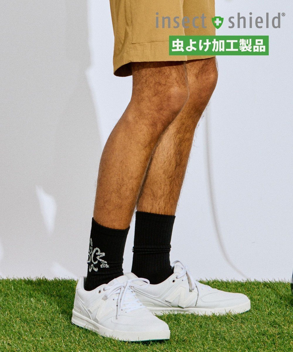【ピーダブリュサーキュラス/PW CIRCULUS / MEN】の【虫よけ加工】【MEN】サークルロゴ ミドルソックス インテリア・キッズ・メンズ・レディースファッション・服の通販 founy(ファニー) 　ファッション　Fashion　メンズファッション　MEN　シューズ・靴　Shoes/Men　クール　Cool　サークル　Circle　ソックス　Socks　フィット　Fit　ミドル　Middle　夏　Summer　ゴルフ　Golf　2025年　2025　2025春夏・S/S　Ss,Spring/Summer,2025　ブラック系|ID: prp329100004535211 ipo3291000000032050164