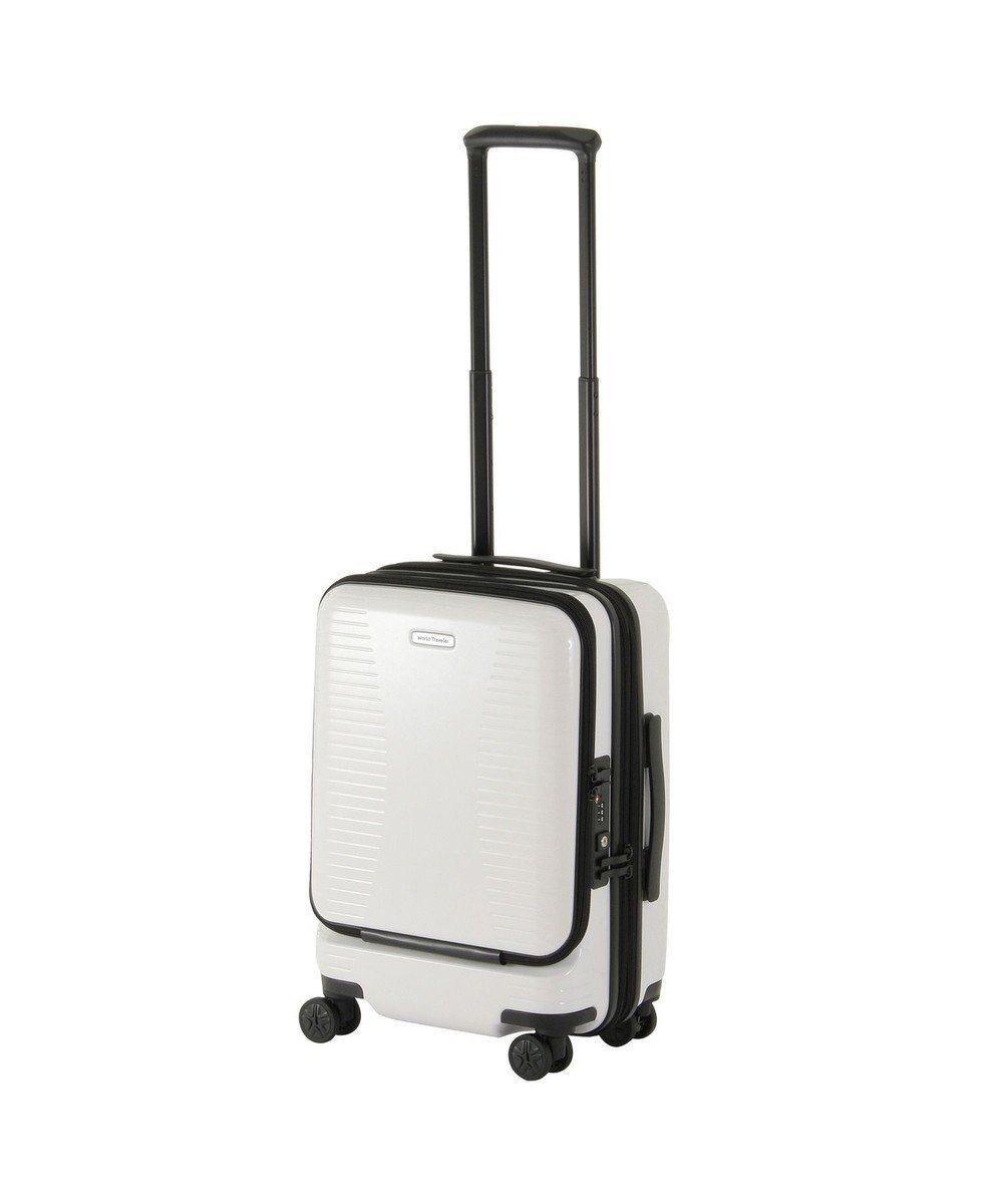 【エースバッグズアンドラゲッジ/ACE BAGS & LUGGAGE】のWorld Traveler プリマス フロントポケット スーツケース 27-35L 06701 ワールドトラベラー インテリア・キッズ・メンズ・レディースファッション・服の通販 founy(ファニー) 　ファッション　Fashion　レディースファッション　WOMEN　スーツ　Suits　軽量　Lightweight　フロント　Front　ポケット　Pocket　リュック　Ruck Sack　再入荷　Restock/Back In Stock/Re Arrival　おすすめ　Recommend　旅行　Travel　スーツケース キャリーケース　Suitcase　ホワイト|ID: prp329100004535218 ipo3291000000032125894