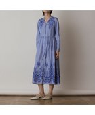 【グレース コンチネンタル/GRACE CONTINENTAL】のストライプ刺繍ワンピース 人気、トレンドファッション・服の通販 founy(ファニー) ファッション Fashion レディースファッション Fashion for Women ワンピース Dresses ストライプ Stripe, Striped Pattern リボン Ribbon, Bow 今季 This Season, Current Season 夏 Summer 春 Spring S/S・春夏 SS, Spring/Summer, Warm Season thumbnail ブルー|ID: prp329100004535242 ipo3291000000033709301