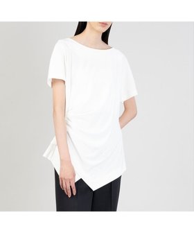 【23区/NIJYUSANKU】 【エステータ】トリアセストレッチクロス タック ブラウス人気、トレンドファッション・服の通販 founy(ファニー) ファッション Fashion レディースファッション Fashion for Women トップス・カットソー Cut & Sew Tops シャツ・ブラウス・オフィスカジュアル Elegant Blouses & Button-Ups アシンメトリー Asymmetrical Style 春 Spring フィット Fit, Slim Fit ベーシック Basic, Essential 半袖 Short Sleeve, Half Sleeve S/S・春夏 SS, Spring/Summer, Warm Season 夏 Summer エレガント 上品 Elegant |ID:prp329100004535252