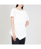 【23区/NIJYUSANKU】の【エステータ】トリアセストレッチクロス タック ブラウス 人気、トレンドファッション・服の通販 founy(ファニー) ファッション Fashion レディースファッション Fashion for Women トップス・カットソー Cut & Sew Tops シャツ・ブラウス・オフィスカジュアル Elegant Blouses & Button-Ups アシンメトリー Asymmetrical Style 春 Spring フィット Fit, Slim Fit ベーシック Basic, Essential 半袖 Short Sleeve, Half Sleeve S/S・春夏 SS, Spring/Summer, Warm Season 夏 Summer エレガント 上品 Elegant thumbnail ホワイト系|ID: prp329100004535252 ipo3291000000033171178