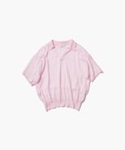 【エイトン/ATON】のCOMPACT COTTON スキッパーポロセーター PINK|ID: prp329100004535253 ipo3291000000032050478