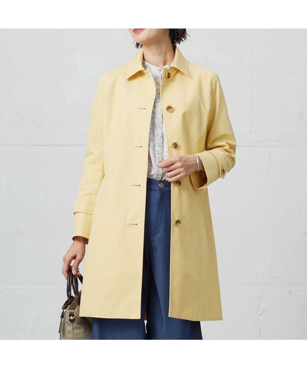 【ジェイ プレス/J.PRESS】の【撥水・WEB限定カラーあり】コットンポリエステル ツイル ロング コート インテリア・キッズ・メンズ・レディースファッション・服の通販 founy(ファニー) 　ファッション　Fashion　レディースファッション　Fashion for Women　アウター　Coat / Outerwear Collection　コート・ロングコート・ピーコート　Long Coats, Peacoats & More　レディースジャケット・軽アウター　Jackets　春　Spring　コンパクト　Compact, Small Size　ジャケット　Jacket, Outerwear　チェック　Check, Plaid, Tartan　ツイル　Twist, Twisted Detail　ベーシック　Basic, Essential　ロング　Long, Long-Length　S/S・春夏　SS, Spring/Summer, Warm Season　夏　Summer　イエロー系|ID: prp329100004535271 ipo3291000000033590920