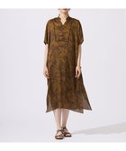 【自由区/JIYU-KU】の【洗える】モノトーンフラワープリント ワンピース コッパ―xブラウン|ID: prp329100004535274 ipo3291000000032650484
