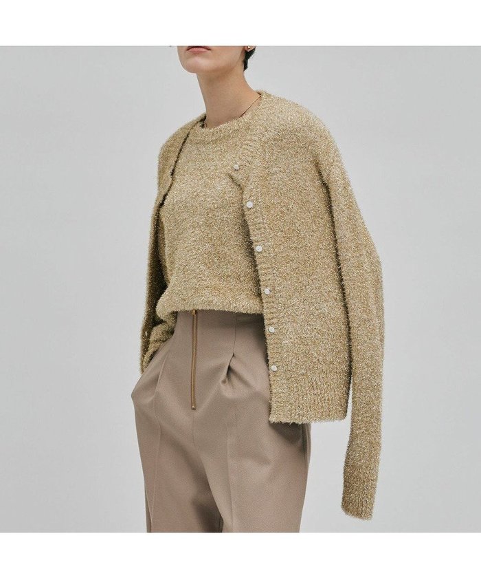 【ベイジ,/BEIGE,】の【洗える】MARRONNIERS / ラメテープヤーンカーディガン インテリア・キッズ・メンズ・レディースファッション・服の通販 founy(ファニー) https://founy.com/ ファッション Fashion レディースファッション Fashion for Women トップス・カットソー Cut & Sew Tops カーディガン・羽織り Layered Style Cardigans アンサンブル Ensemble Set カーディガン Cardigan, Knitwear スタイリッシュ Stylish, Fashionable トレンド Trend, Trending Now エレガント 上品 Elegant 洗える Machine Washable A/W・秋冬 Autumn/Winter |ID: prp329100004535283 ipo3291000000033541805