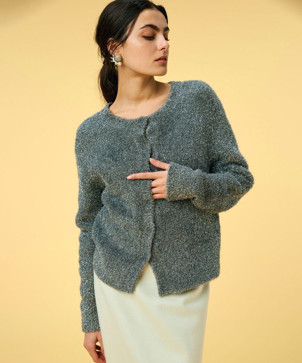 【ベイジ,/BEIGE,】の【洗える】MARRONNIERS / ラメテープヤーンカーディガン インテリア・キッズ・メンズ・レディースファッション・服の通販 founy(ファニー) ファッション Fashion レディースファッション Fashion for Women トップス・カットソー Cut & Sew Tops カーディガン・羽織り Layered Style Cardigans アンサンブル Ensemble Set カーディガン Cardigan, Knitwear スタイリッシュ Stylish, Fashionable トレンド Trend, Trending Now エレガント 上品 Elegant 洗える Machine Washable A/W・秋冬 Autumn/Winter Silver|ID: prp329100004535283 ipo3291000000033677667