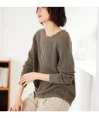 【自由区/JIYU-KU】の【カタログ掲載・WEB限定カラーあり・洗える】リネンミドルゲージボートネック ニット カーキ|ID: prp329100004535292 ipo3291000000032676379