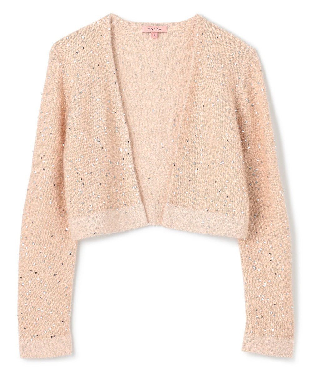 【トッカ/TOCCA】のSNOW STORM KNIT ボレロ インテリア・キッズ・メンズ・レディースファッション・服の通販 founy(ファニー) 　ファッション　Fashion　レディースファッション　Fashion for Women　アウター　Coat / Outerwear Collection　ボレロ・ショート丈ジャケット / ドレス羽織りに　Boleros & Short Jackets　トップス・カットソー　Cut & Sew Tops　ニット　Knit Tops & Sweaters　2024年　2024　2024-2025秋冬・A/W　Autumn/Winter 2024–25 AW24–25　冬　Winter / This Winter　スパンコール　Sequins, Sequin Embellishment　トレンド　Trend, Trending Now　ドレス　Dress, One-Piece　パーティ　Party, Party Style　フェミニン　Feminine, Girly　ボレロ　Bolero, Short Cardigan　A/W・秋冬　Autumn/Winter　ピンク系|ID: prp329100004535301 ipo3291000000036278521