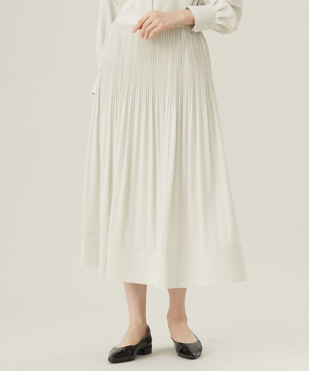 【自由区/JIYU-KU】の【セットアップ対応・洗える】ライトサテンプリーツ スカート インテリア・キッズ・メンズ・レディースファッション・服の通販 founy(ファニー) 　ファッション　Fashion　レディースファッション　Fashion for Women　セットアップ　Matching Sets　スカート・ミニ/ミディ/マキシ　Skirts / Mini, Midi & Maxi Skirts　スカート　Skirts　プリーツスカート / 上品フェミニンスタイル　Pleated Skirts　ストレッチ　Stretch, Stretchy Fabric　セットアップ　Set-Up, Coordinated Outfit　セレモニー　Ceremony　ドット　Polka Dot, Dot Pattern　ドレープ　Drape, Draping Fabric　プリーツ　Pleats, Pleated　モチーフ　Motif, Design Theme　夏　Summer　S/S・春夏　SS, Spring/Summer, Warm Season　洗える　Machine Washable　無地　Plain, Solid Color　A/W・秋冬　Autumn/Winter　ビジネス 仕事 通勤　Business / Work / Commuting　ベージュ|ID: prp329100004535309 ipo3291000000033681701
