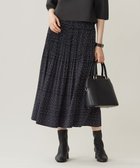 【自由区/JIYU-KU】の【セットアップ対応・洗える】ライトサテンプリーツ スカート ブラック×ベージュ|ID: prp329100004535309 ipo3291000000033846322