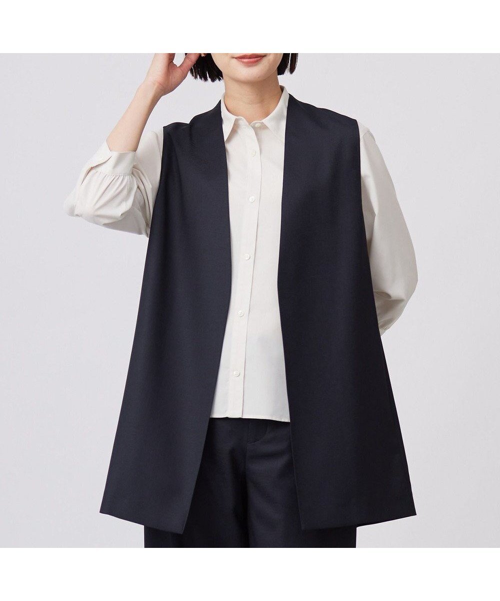 【ジェイ プレス/J.PRESS】の【セットアップ対応・洗える・UV加工・吸水速乾】OXIJEWELストレッチ ジレ インテリア・キッズ・メンズ・レディースファッション・服の通販 founy(ファニー) 　ファッション　Fashion　レディースファッション　Fashion for Women　アウター　Coat / Outerwear Collection　レディースジャケット・軽アウター　Jackets　ウォッシャブル　Machine Washable　春　Spring　洗える　Machine Washable　カットソー　Cut and Sewn Top　吸水　Absorbent, Quick-Dry　シンプル　Simple, Minimal　ジャケット　Jacket, Outerwear　ストレッチ　Stretch, Stretchy Fabric　ストレート　Straight, Straight Cut　セットアップ　Set-Up, Coordinated Outfit　トレンド　Trend, Trending Now　ドレープ　Drape, Draping Fabric　メランジ　Melange, Mixed Yarn　S/S・春夏　SS, Spring/Summer, Warm Season　夏　Summer　ネイビー系|ID: prp329100004535313 ipo3291000000032708158