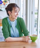 【ティアクラッセ/Tiaclasse】の【新色追加・洗える】パフスリーブ透かし編みニットカーディガン グリーン|ID: prp329100004535320 ipo3291000000033631129