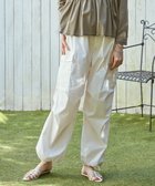 【23区/NIJYUSANKU】の【SLOW/好評につき新色追加】ミリタリーストレッチタフタ カーゴパンツ アイボリー系|ID: prp329100004535346 ipo3291000000032540951