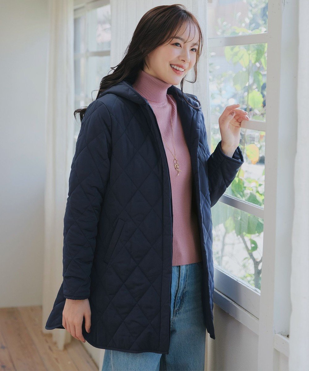 【ティアクラッセ/Tiaclasse】の中綿キルティングコート インテリア・キッズ・メンズ・レディースファッション・服の通販 founy(ファニー) 　ファッション　Fashion　レディースファッション　Fashion for Women　アウター　Coat / Outerwear Collection　コート・ロングコート・ピーコート　Long Coats, Peacoats & More　レディースジャケット・軽アウター　Jackets　アクセサリー　Fashion Accessories　ウォッシャブル　Machine Washable　春　Spring　洗える　Machine Washable　秋　Autumn　キルティング　Quilted, Quilting　キルト　Quilt, Quilted Fabric　コンパクト　Compact, Small Size　シューズ　Shoes, Footwear　ジャケット　Jacket, Outerwear　タフタ　Taffeta, Structured Fabric　ダウン　Down, Puffer　トレンド　Trend, Trending Now　定番　Standard, Basic Item　長袖　Long Sleeve, Full Sleeve　ポケット　Pocket, Pocket Detail　ミドル　Middle Length, Mid Height　冬　Winter / This Winter　A/W・秋冬　Autumn/Winter　再入荷　Restock / Back in Stock　エレガント 上品　Elegant　新作・新入荷　New Arrivals / New In　ネイビー|ID: prp329100004535353 ipo3291000000032696366